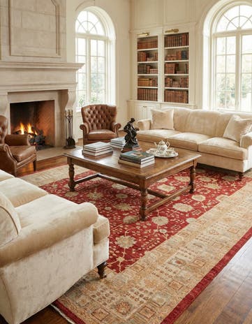 10' x 13' Hand Knotted Peshawar Ziegler Rug