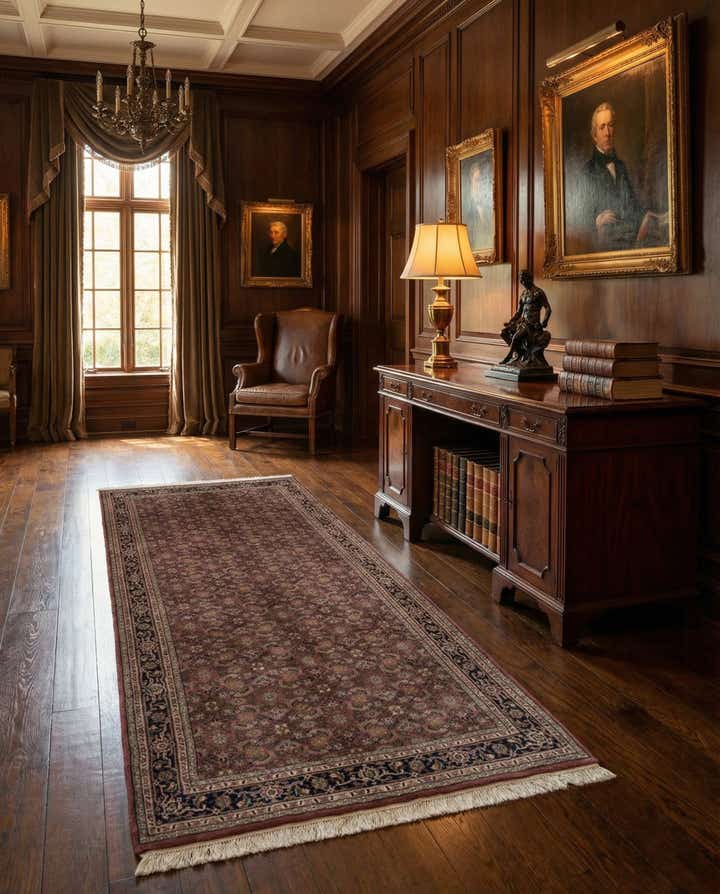 5' x 10' 4 Hand Knotted Bidjar Wool Runner Rug