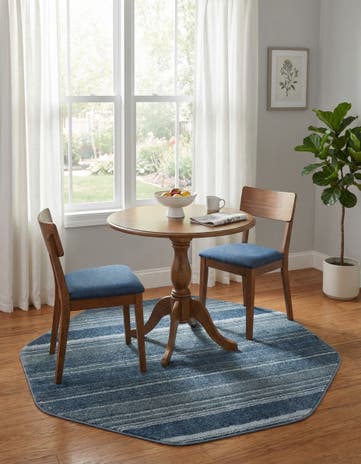 Blue Gemstone Octagon Rug
