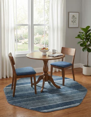 Blue Gemstone Octagon Rug