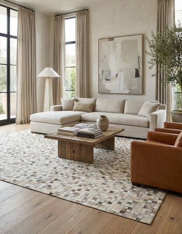 8' 1 x 9' 11 Cowhide - Patchwork Rug