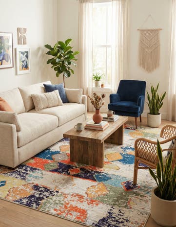 7' 10 x 10' Washable Vivid Rug