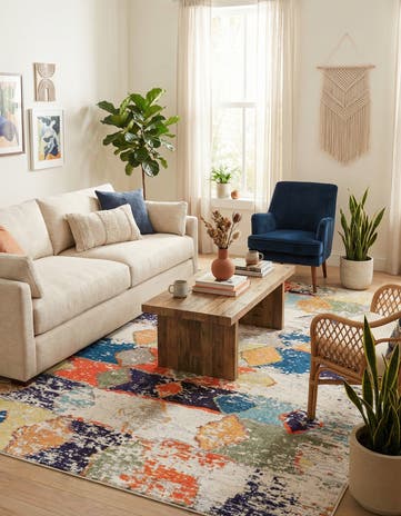 7' 10 x 10' Washable Vivid Rug