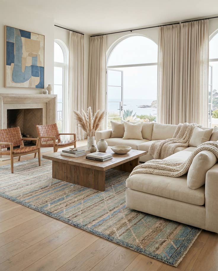 Detail image of 9' 6 x 11' 9 Hand Knotted Beni Marok Rug