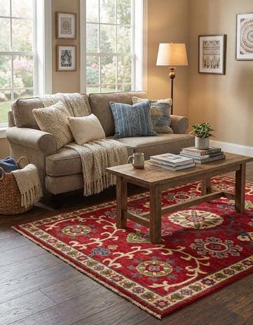 4' 1 x 6' 1 Hand Knotted Kazak Rug