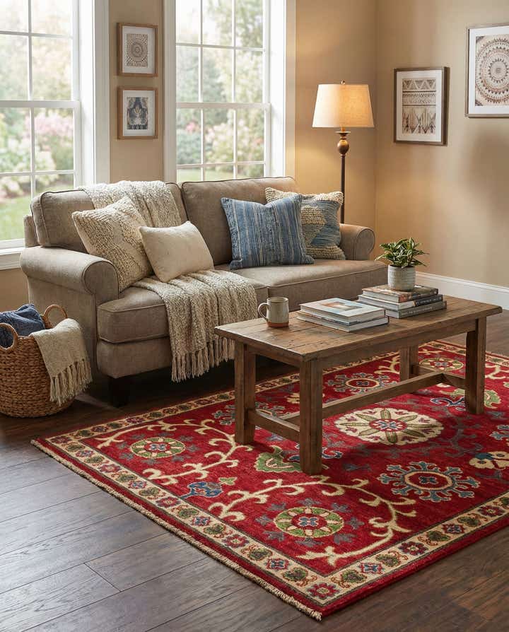 4' 1 x 6' 1 Hand Knotted Kazak Rug