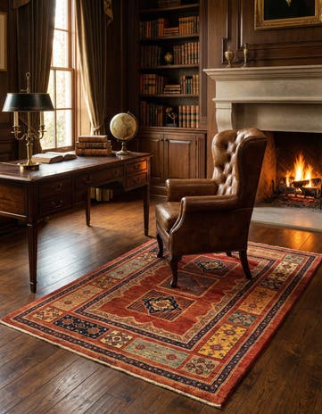 3' 7 x 4' 11 Kashkuli Wool Rug