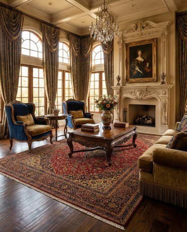  9' 9 x 15' 7 Kashan Wool Rug