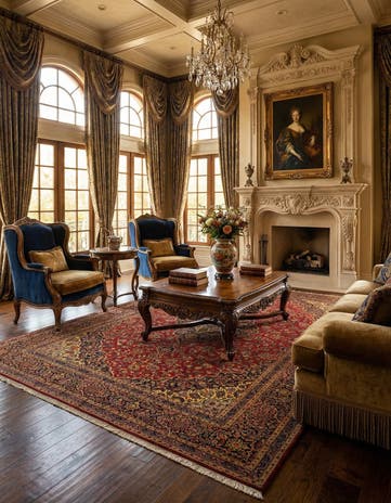 9' 9 x 15' 7 Kashan Wool Rug