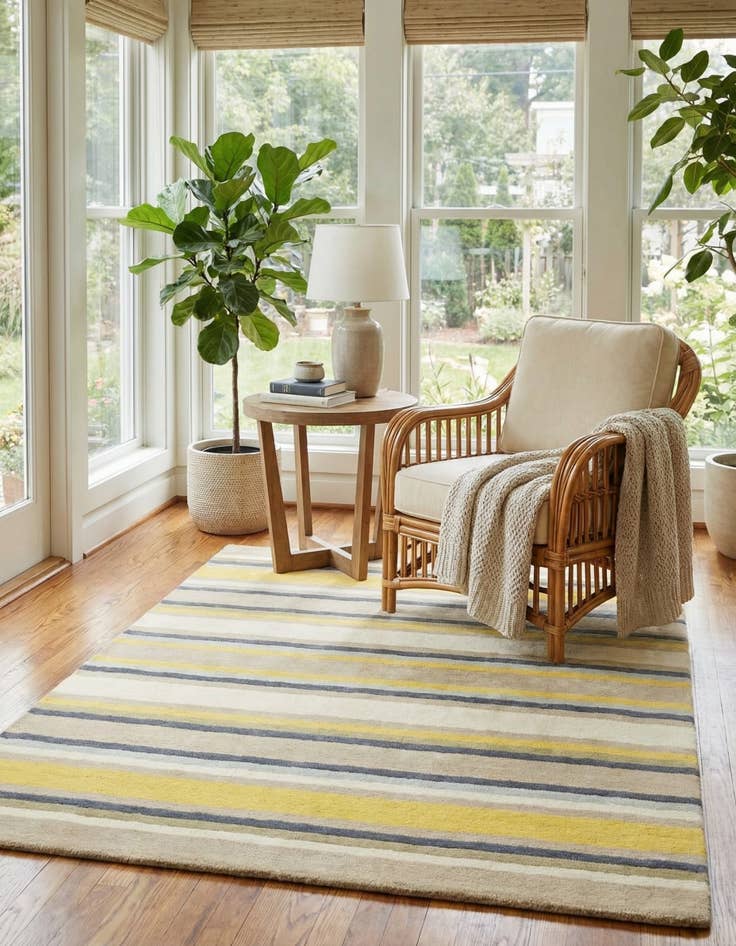 Detail image of 4' x 5' 7 Luna Wool Rug