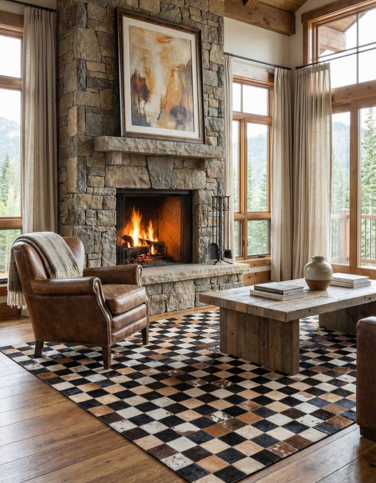 Detail image of 5' x 7' 10 Cowhide Rug