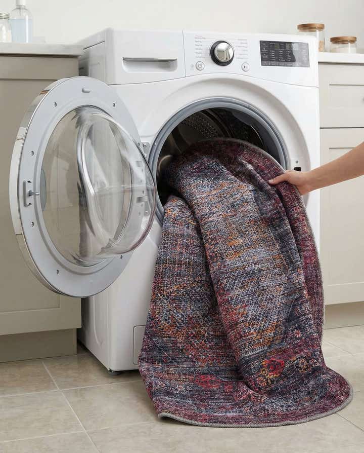 5' 3 x 5' 3 Washable Mangata Round Rug