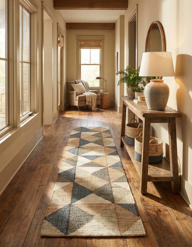 Detail image of  2' 7 x 12'  Hand Woven Kala Handwoven Jute Runner Rug