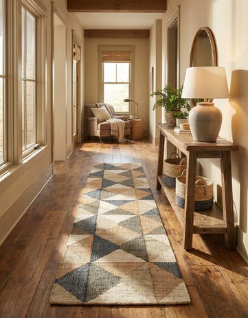 Hand Woven Kala Handwoven Jute Runner Rug