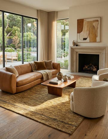 4' 9 x 6' 7 Hand Knotted Modern Ziegler Oriental Rug
