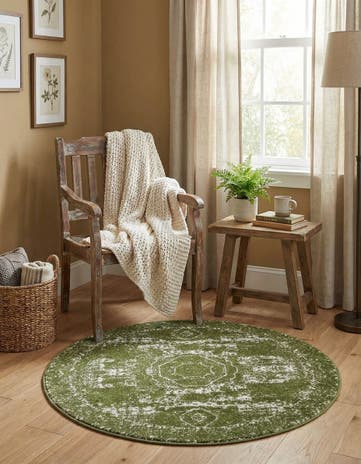 Green Dover Round Rug