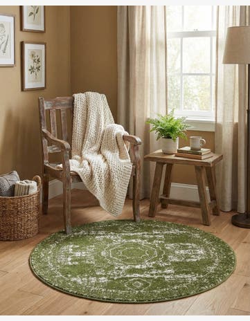 Green Dover Round Rug