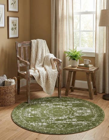 Green Dover Round Rug