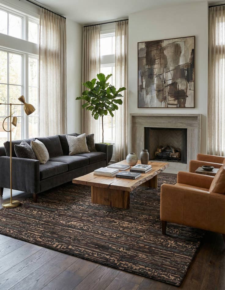 Detail image of 8' 1 x 10' 1 Juma Wool Rug