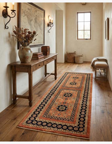 2' 8 x 6' 11 Luribaft Wool Runner Rug