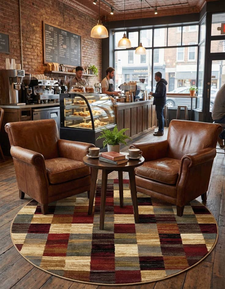 Detail image of 4' x 4' Coffee Shop Round Rug