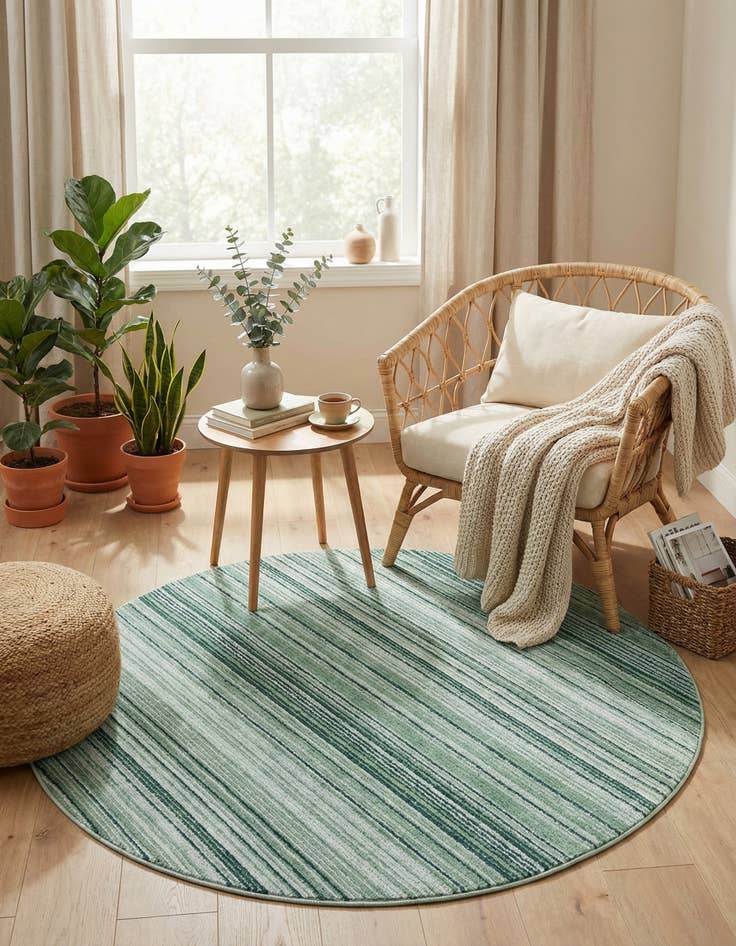 Detail image of 4' x 6' 3 Gemstone Oval Rug