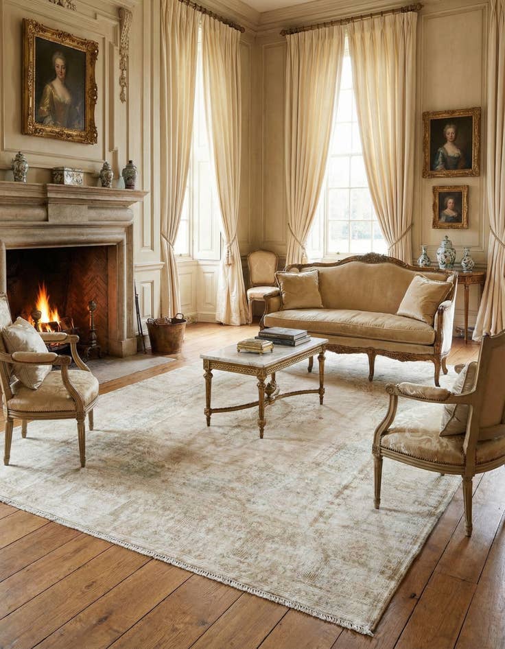 Detail image of 9' 4 x 11' 10 Vintage Royal Wool Rug