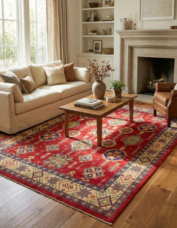 5' 6 x 8' 7 Hand Knotted Kazak Rug