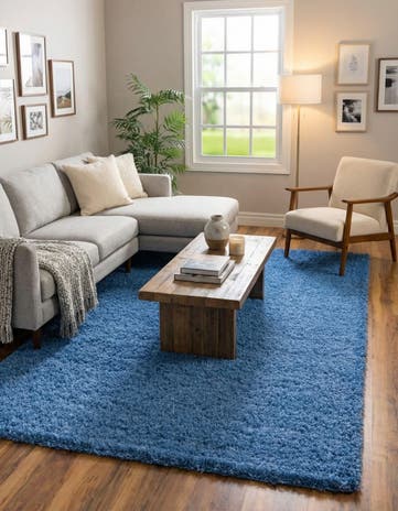 10' x 13' Solid Shag Rug