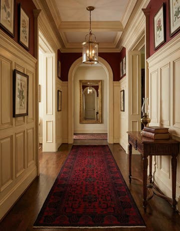 2' 8 x 9' 8 Hand Knotted Khal Mohammadi Wool Runner Rug
