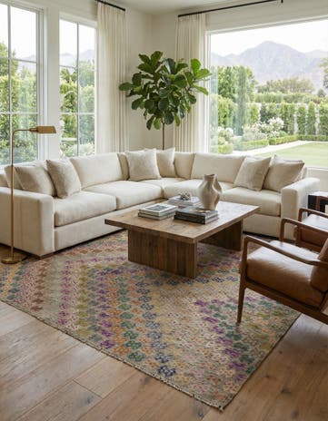 10' 9 x 13' Hand Woven Kilim Modern Wool Rug