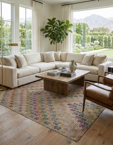 10' 9 x 13' Hand Woven Kilim Modern Wool Rug