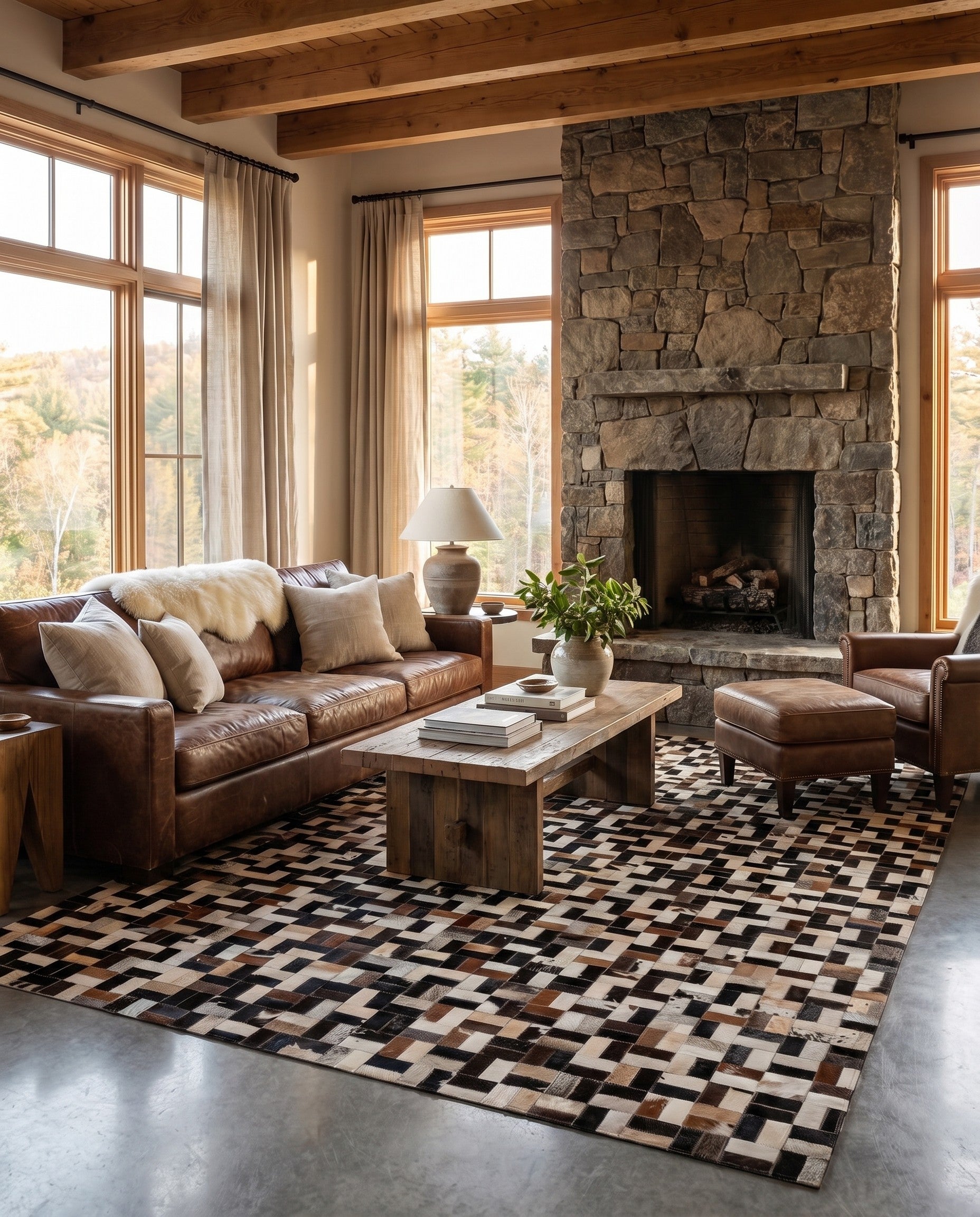 5' x 8' Cowhide - Patchwork Rug