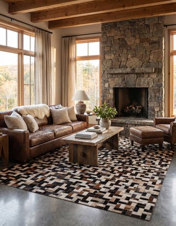 5' x 8' Cowhide - Patchwork Rug