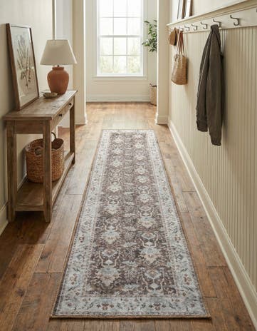 2' 7 x 12' Washable Timeless Runner Rug