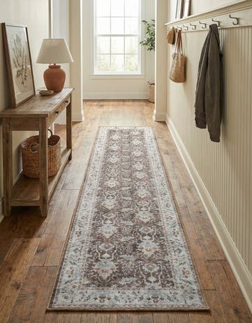 2' 7 x 12' Washable Timeless Runner Rug