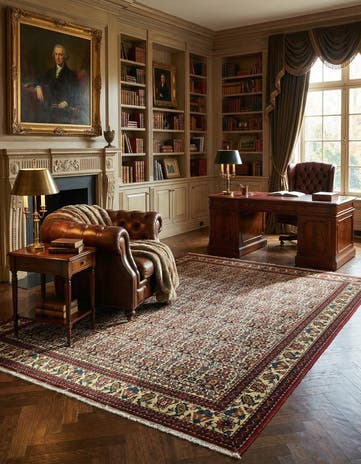 5' 2 x 6' 8 Hand Knotted Bidjar Persian Rug
