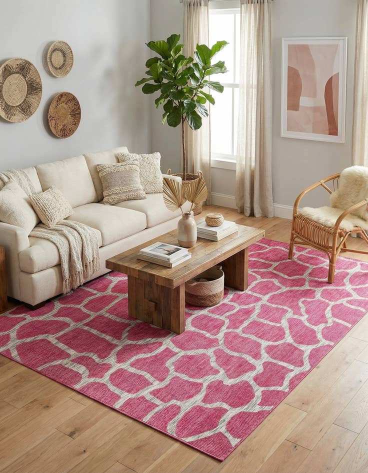 Detail image of 7' 10 x 11'  Washable Safari Indoor / Outdoor Rug