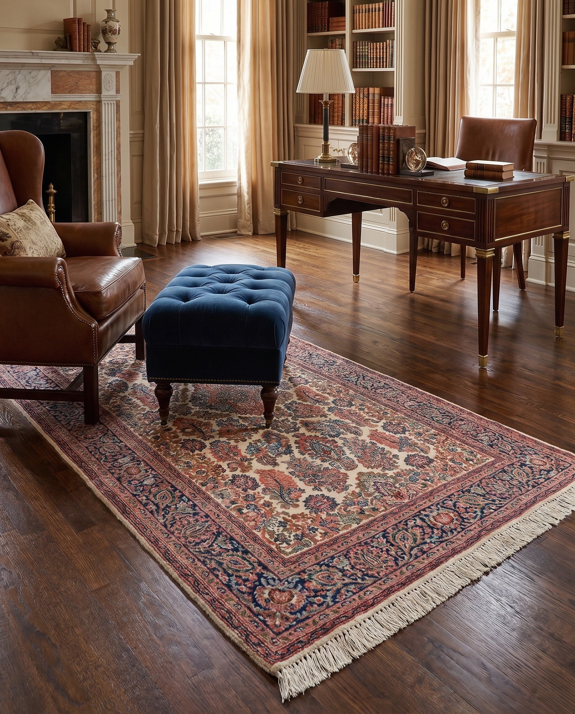 4' 1 x 6' 3 Hand Knotted Jaipur Wool Rug