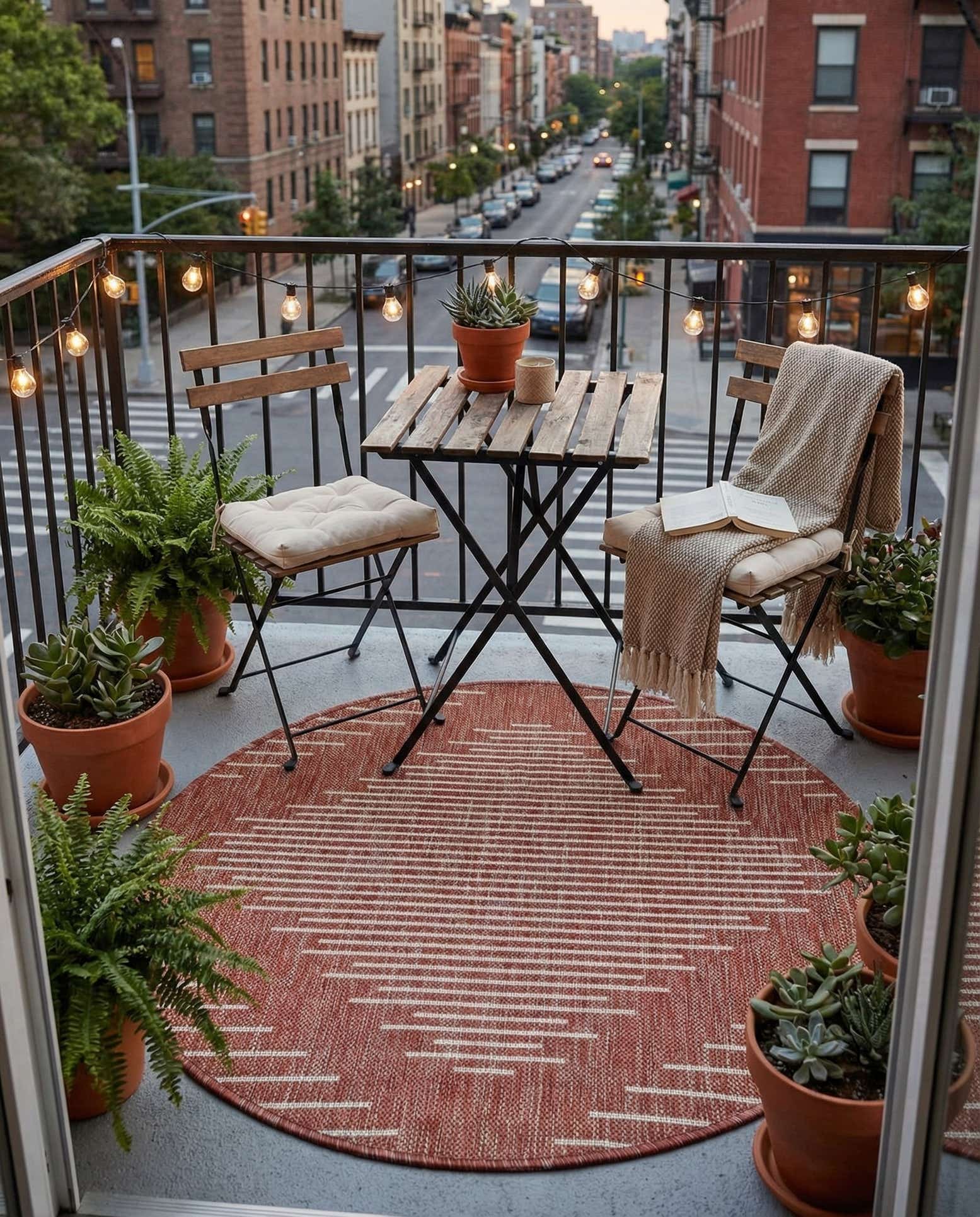 3' x 3' Easy-Clean Modern Indoor / Outdoor Round Rug