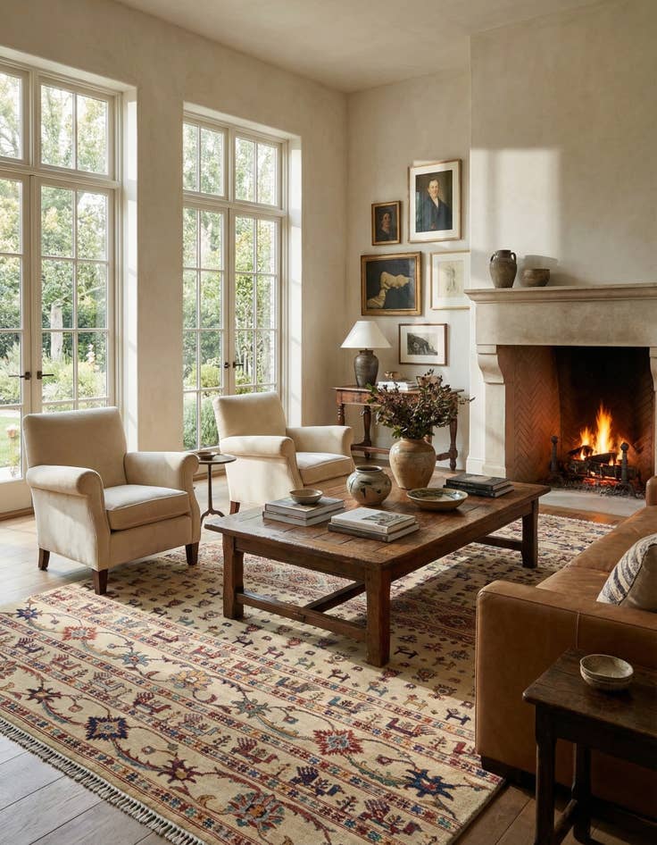 Detail image of 6' 5 x 9' 9  Hand Knotted Ariana Ziegler Rug