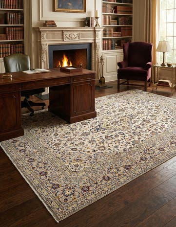 6' 5 x 9' 8 Kashan Wool Rug