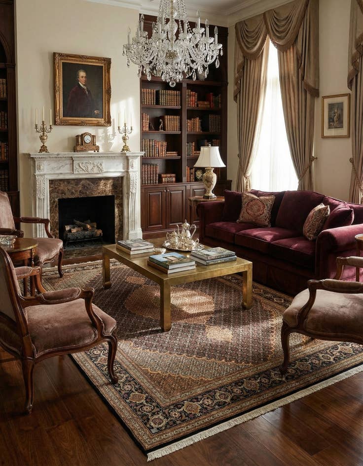 Detail image of 6' 6 x 9' 8 Tabriz Mahi Oval Rug