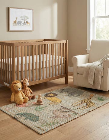 2' x 3' 1 Hand Woven Chenille Jute Rug