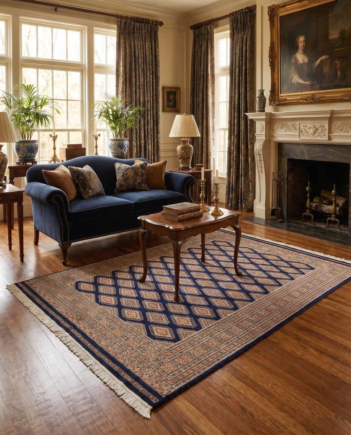 5' 6 x 8' Hand Knotted Bokhara Oriental Wool Rug