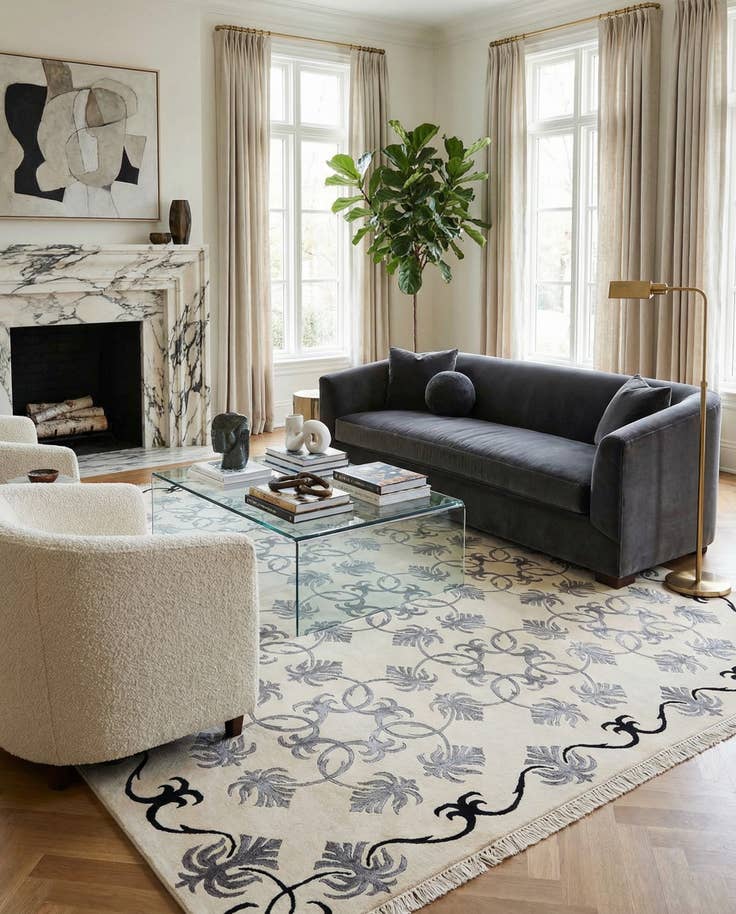Detail image of 7' 11 x 10' Hand Knotted Darya Wool Rug