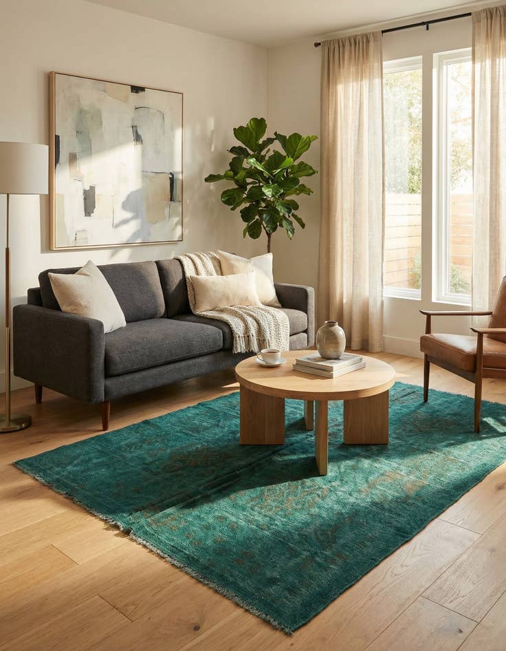 Detail image of 5' x 7'  Hand Woven Kilim Modern Wool Rug