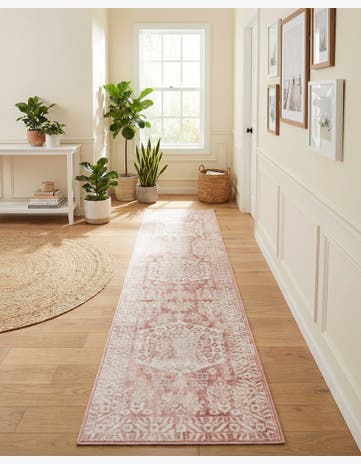 Pink Oxford Runner Rug