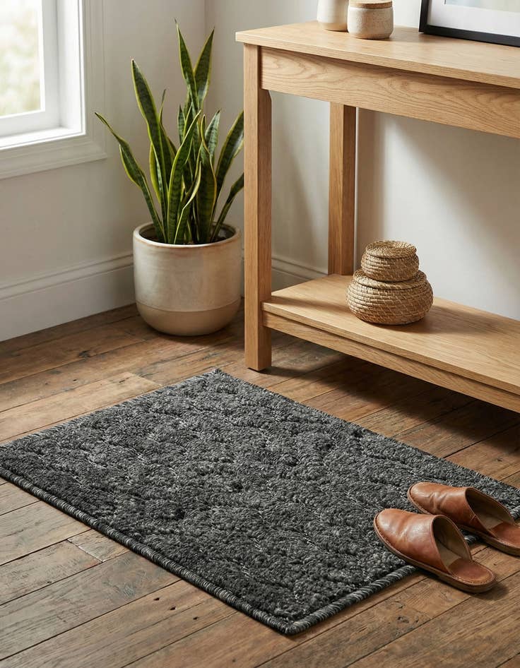 Detail image of 1' 4 x 1' 4  Washable Trellis Textured Indoor / Outdoor Sample Rug