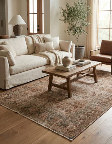 4' 3 x 7' Hand Knotted Ultra Vintage Persian Wool Rug
